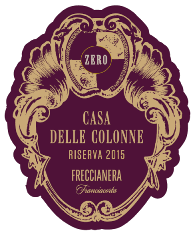 Etichetta del vino Franciacorta Riserva Casa delle Colonne Zero 2015
