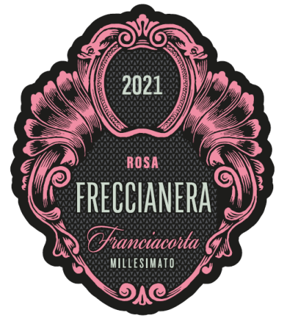 Etichetta del vino Franciacorta Rosa Rosé Brut 2021