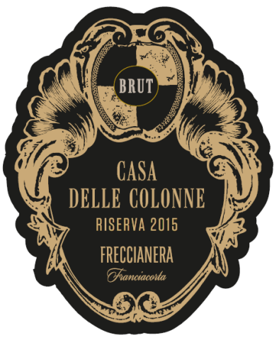Etichetta del vino Franciacorta Riserva Casa delle Colonne Brut 2015