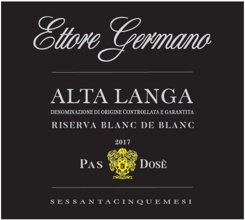 Etichetta del vino Alta Langa Riserva Sessantacinque Mesi Blanc de Blanc Pas Dosé 2017