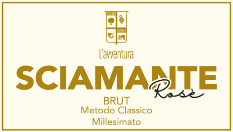 Etichetta del vino Lazio Sciamante Rosé Brut 2021