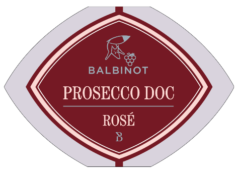 Etichetta del vino Prosecco Balbinot Rosé Brut 2024