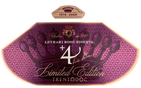 Etichetta del vino Trento Riserva + 4 Limited Edition Rosé Brut 2012