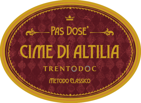 Etichetta del vino Trento Cime di Altilia Pas Dosé 2020