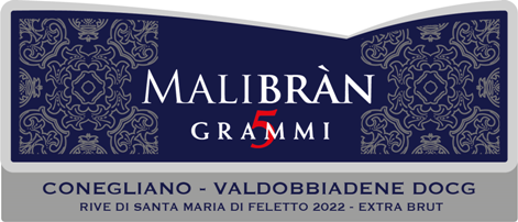 Etichetta del vino Conegliano Valdobbiadene Rive di Santa Maria di Feletto 5 Grammi Extra Brut 2024