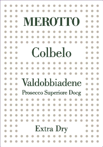 Etichetta del vino Valdobbiadene Prosecco Superiore Colbelo Extra Dry