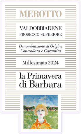 Etichetta del vino Valdobbiadene Prosecco La Primavera di Barbara Dry 2024