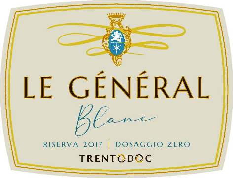 Etichetta del vino Trento Riserva Le Général Blanc Dosaggio Zero 2017