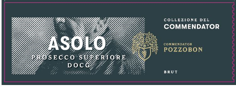 Etichetta del vino Asolo Prosecco Superiore Collezione del Commendator Brut