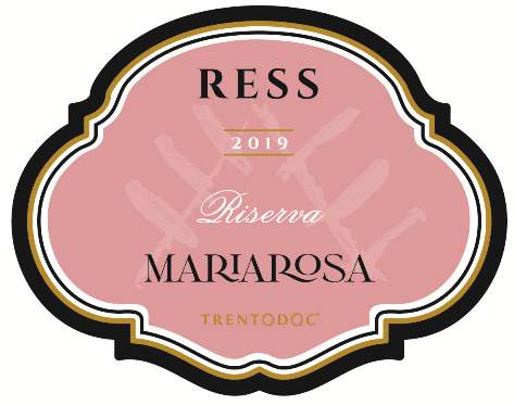 Etichetta del vino Trento Riserva Mariarosa Rosé Brut 2019