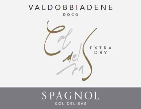 Etichetta del vino Valdobbiadene Col del Sas Extra Dry
