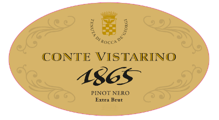 Etichetta del vino Oltrepò Pavese Metodo Classico Pinot Nero 1865 Extra Brut 2018