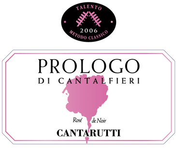 Etichetta del vino Talento Prologo di Cantalfieri Rosé de Noir Brut