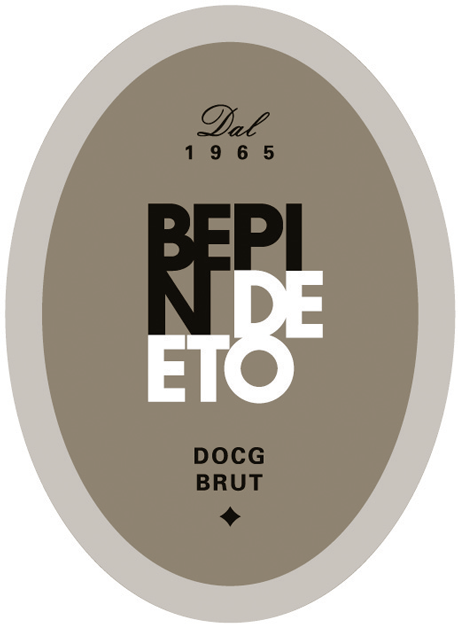 Etichetta del vino Conegliano Valdobbiadene Prosecco Superiore Brut