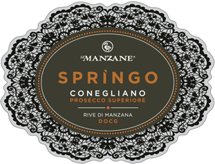 Etichetta del vino Conegliano Prosecco Superiore Rive di Manzana Springo Dry
