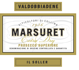 Etichetta del vino Valdobbiadene Prosecco Superiore Il Soller Extra Dry