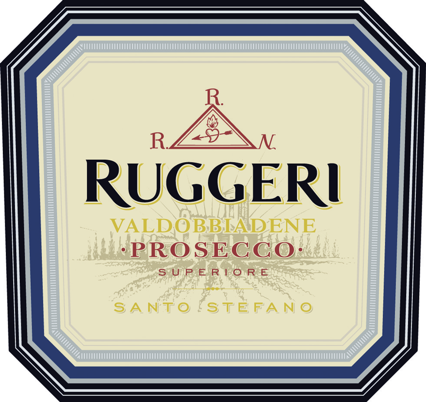 Etichetta del vino Valdobbiadene Prosecco Superiore Santo Stefano Dry
