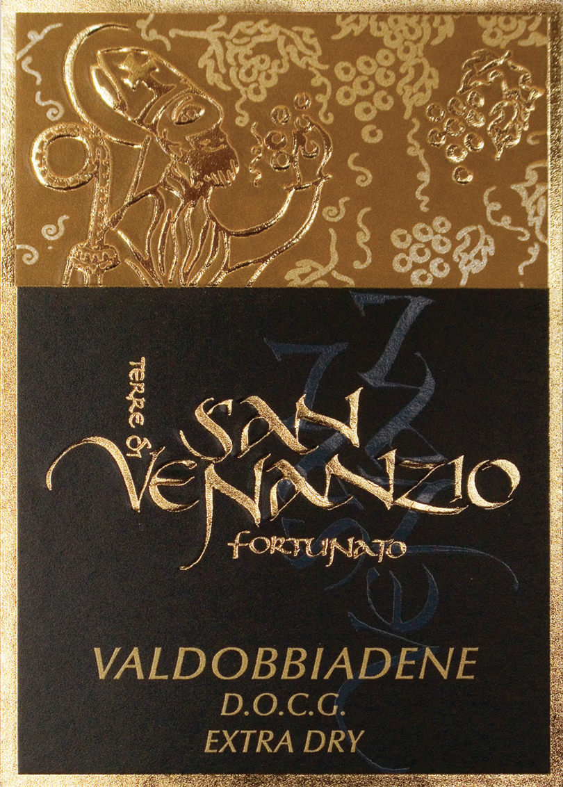 Etichetta del vino Valdobbiadene Prosecco Superiore Dry
