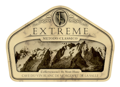 Etichetta del vino ﻿Valle d’Aosta Blanc de Morgex et de la Salle Extreme Extra Brut