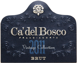 Etichetta del vino Franciacorta Vintage Collection Brut