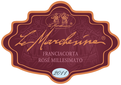 Etichetta del vino Franciacorta Rosé Brut