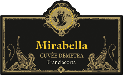 Etichetta del vino Franciacorta Cuvée Demetra Brut