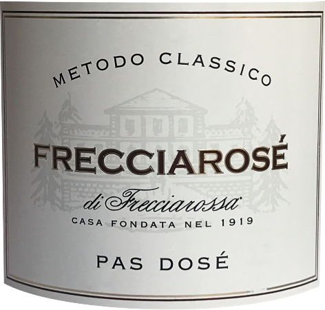 Etichetta del vino Frecciarosé Rosato Pas Dosé