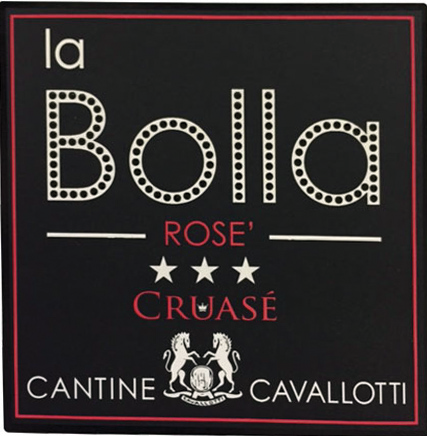 Etichetta del vino Oltrepç Pavese Metodo Classico Cruasé La Bolla Rosé Brut 2012