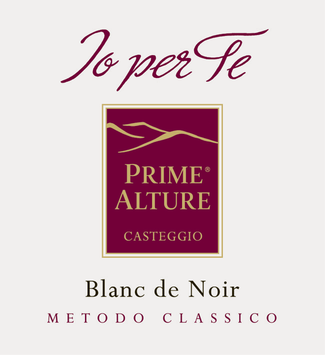 Etichetta del vino Oltrepò Pavese Metodo Classico Pinot Nero Io per Te Blanc de Noir Brut