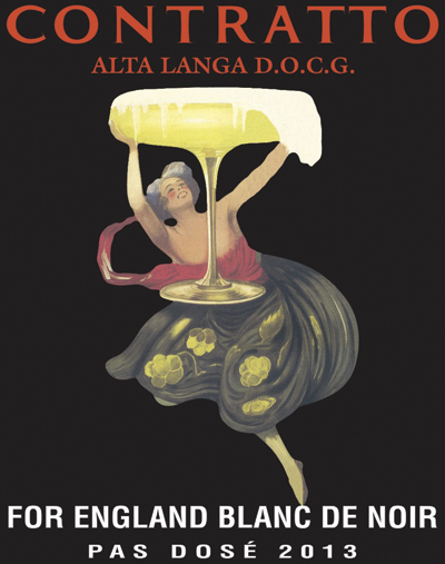 Etichetta del vino Alta Langa For England Blanc de Noir Pas Dosé 2013