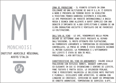 Etichetta del vino Monchoisi Brut