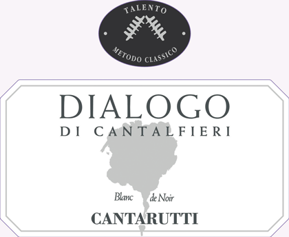 Etichetta del vino Talento Dialogo di Cantalfieri Blanc de Noir Brut 2014