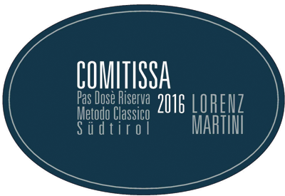 Etichetta del vino Alto Adige Riserva Comitissa Pas Dosé 2016