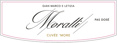 Etichetta del vino Oltrepò Pavese Metodo Classico Pinot Nero Moratti Cuvée ’More Pas Dosé