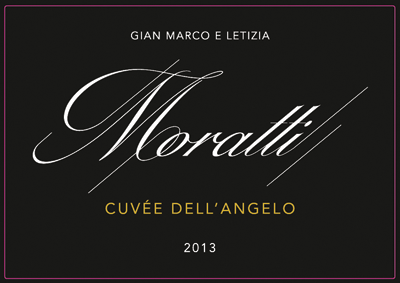 Etichetta del vino Oltrepò Pavese Metodo Classico Pinot Nero Moratti Cuvée dell’Angelo Pas Dosé 2013