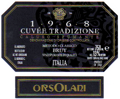 Etichetta del vino Caluso Cuvée Tradizione 1968 Brut 2013