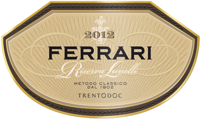 Etichetta del vino Trento Riserva Lunelli Extra Brut 2012