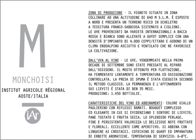 Etichetta del vino Monchoisi Brut