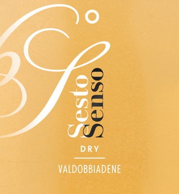 Etichetta del vino Valdobbiadene Sesto Senso Dry 2019
