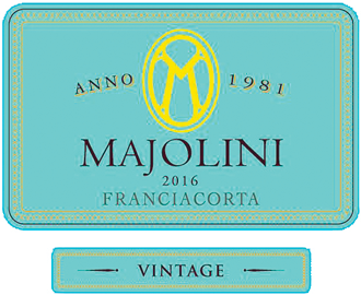 Etichetta del vino Franciacorta Vintage Brut 2016