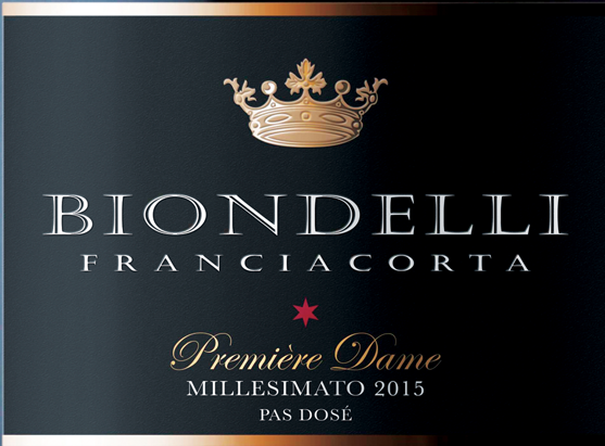 Etichetta del vino Franciacorta Première Dame Pas Dosé 2015