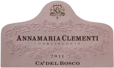 Etichetta del vino Franciacorta Riserva Cuvée Annamaria Clementi Rosé Extra Brut 2011