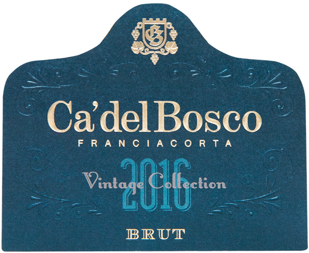 Etichetta del vino Franciacorta Vintage Collection Brut 2016