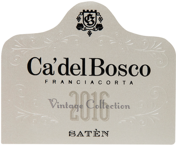 Etichetta del vino Franciacorta Vintage Collection Satèn 2016