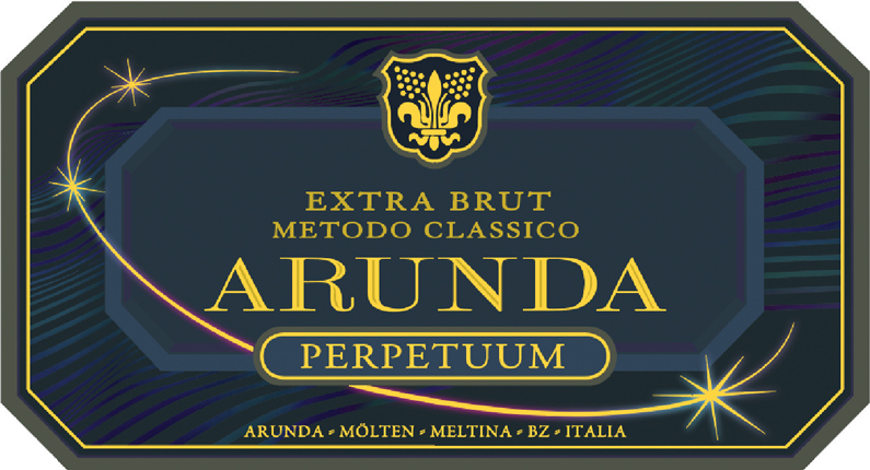 Etichetta del vino Alto Adige Perpetuum Extra Brut