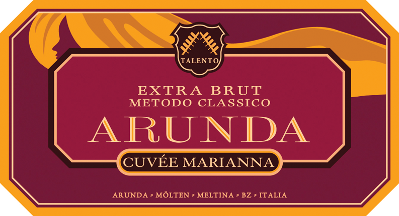 Etichetta del vino Alto Adige Talento Cuvée Marianna Extra Brut