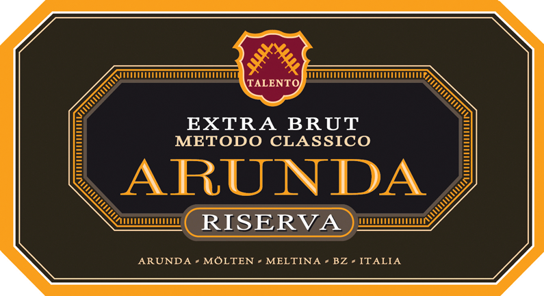 Etichetta del vino Alto Adige Talento Riserva Extra Brut 2015