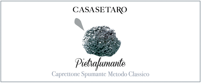 Etichetta del vino Pietrafumante Caprettone Brut 2018