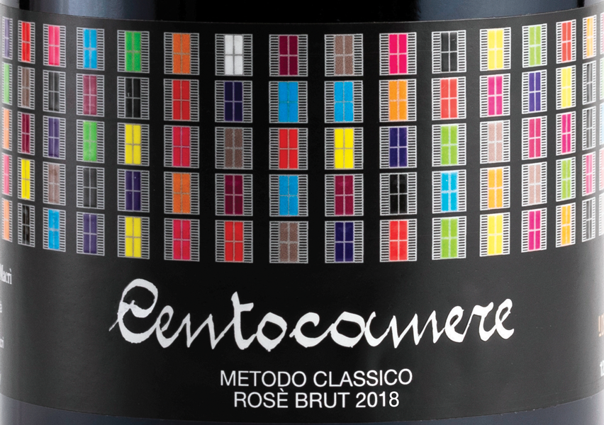 Etichetta del vino Centocamere Rosé Brut 2018
