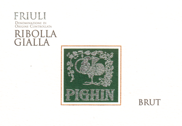 Etichetta del vino Friuli Ribolla Gialla Brut